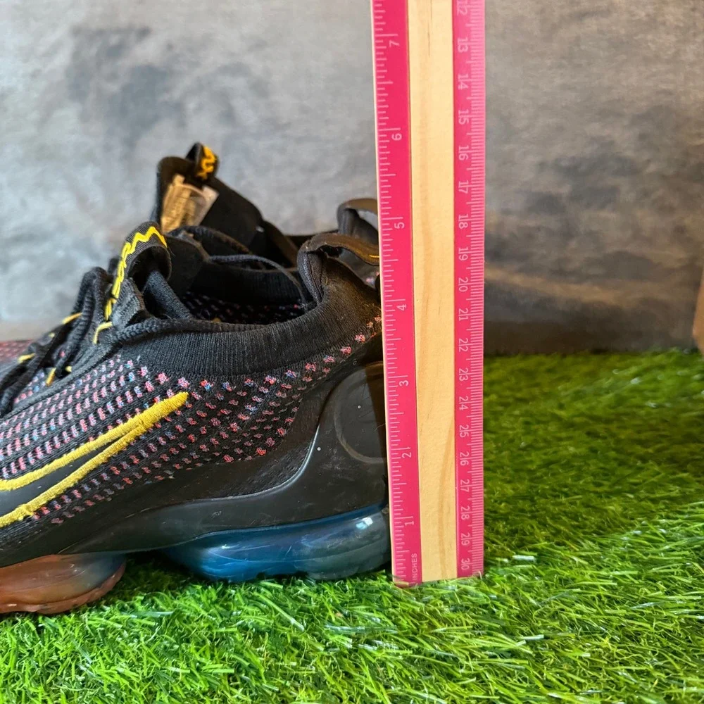Nike‎ Air Vapormax 2021 FK Kids Sneakers Black Yellow DV2198-001 Youth Size 6Y